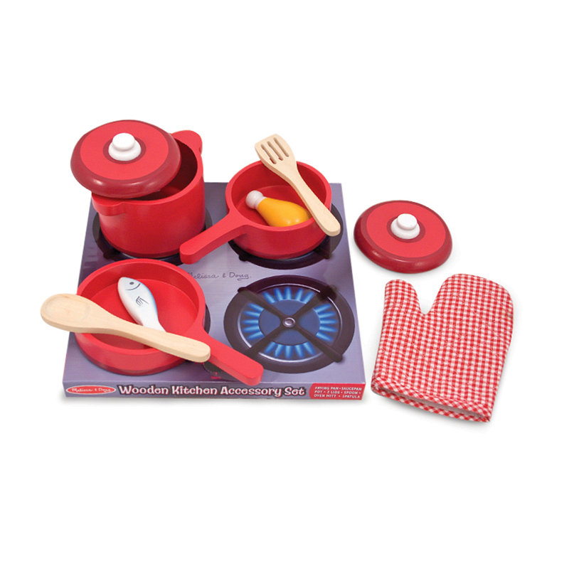Melissa & Doug 8 Piece Play Food Kitchen Pots and Pans Set & Reviews